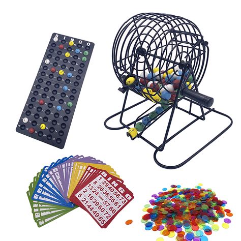 Buy Junwrrow Deluxe Bingo Game Set With 6 Inch Bingo Cage Bingo Master