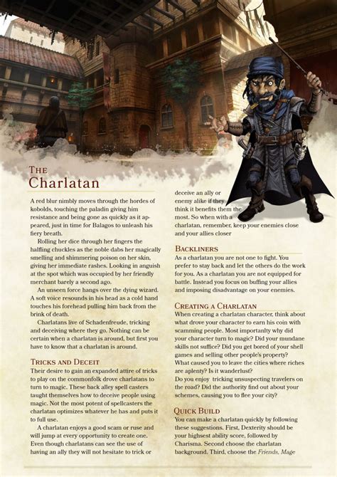 Charlatan 5e 5th Edition Background For Dnd Dnd Spells