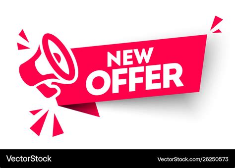 Modern Red Banner Ribbon New Offer Royalty Free Vector Image