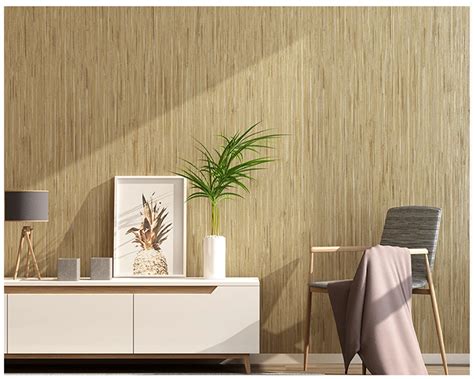Beibehang Simple Modern Plain Wall Paper Nonwoven Straw Bedroom Papel