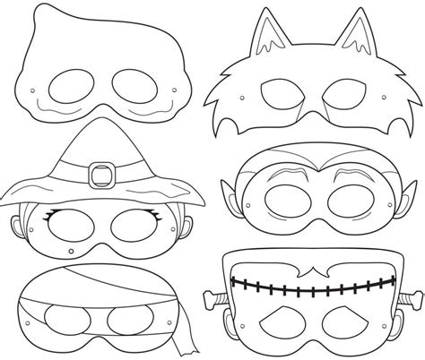 Coloring Pages Of Halloween Masks Tedy Printable Activities