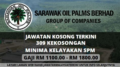 Its segments include oil palm and property development. TERKINI Jawatan Kosong Sarawak Oil Palm Berhad Ambilan ...
