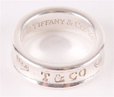 Tiffany And Co 1997 Mens 1837 Marked Sterling Silver Ring Pristine