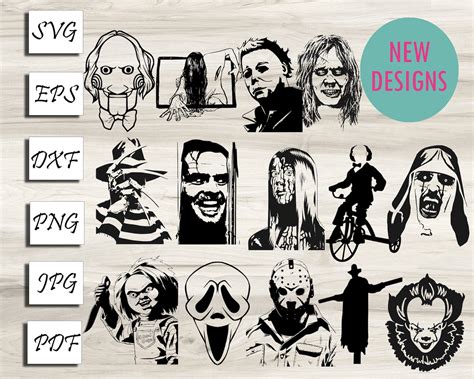 Horror Movie Svg Bundle Horror Svg For Cricut Scary Svg Png Etsy My