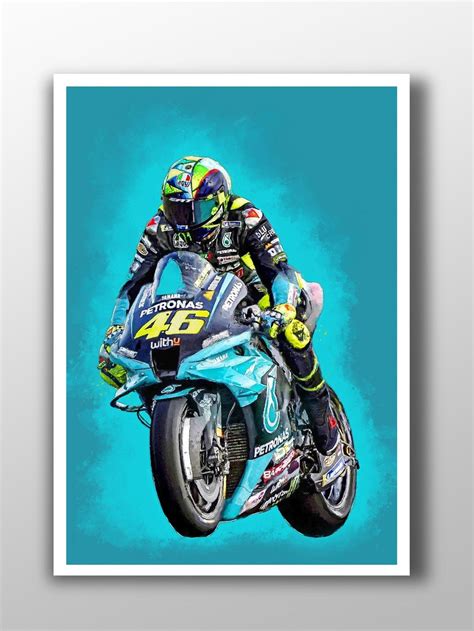 Valentino Rossi 46 Petronas Yamaha Motogp Poster Wall Art Etsy