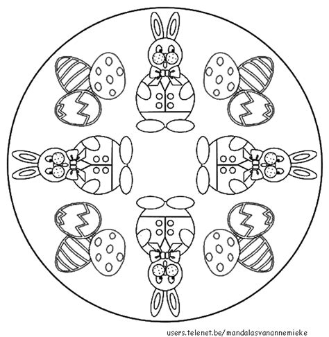 Mandala kleurplaten, pasen
