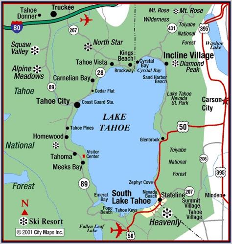 South Lake Tahoe Map Of Hotels Maping Resources