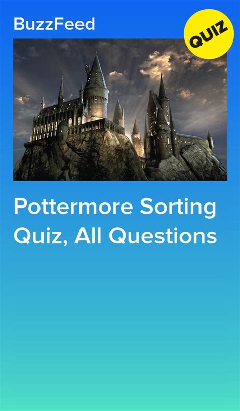 Pottermore Sorting Quiz All Questions Harry Potter Quiz Harry