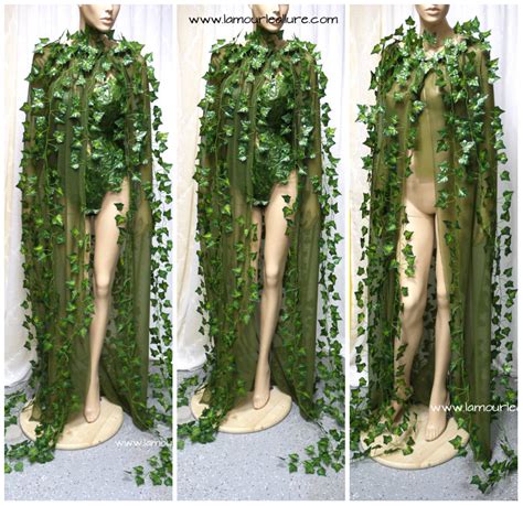 Mother Earth Poison Ivy Cape Costume Rave Wear Cosplay Halloween L Amour Le Allure