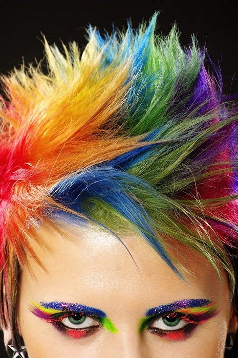Short Rainbow Hair Funky Hair That I Love Pinterest
