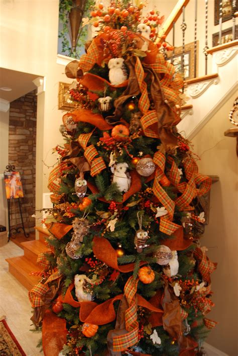 20 Fall Christmas Tree Decorations Ideas
