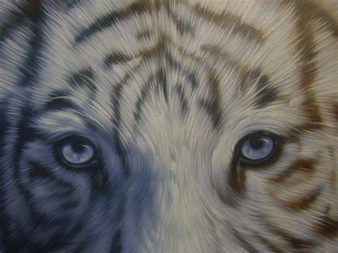 White Tiger Painting Art Work Painting Oil Painting On Canvas Etsy
