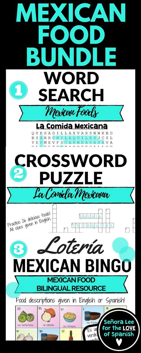 It is also thought to be a variant of the english name castle. Mexican Food BUNDLE - Bingo, Word Search & Crossword ...