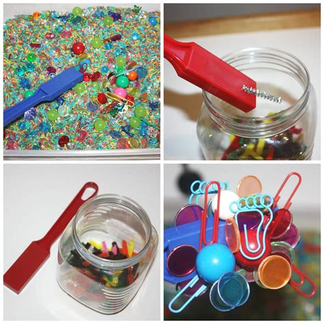 Exploring Magnets Preschool Science Center Table