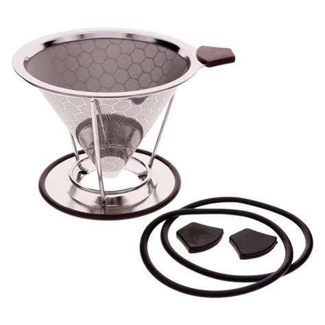 Reusable Coffee Filter Holder Stainless Steel Brew Drip Coffee Filter