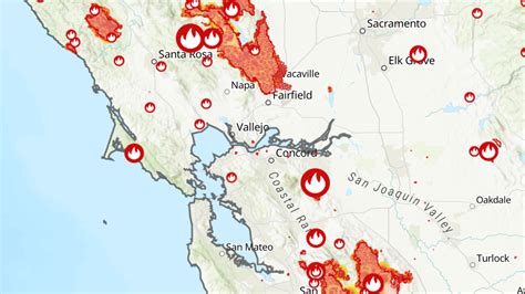 Interactive Map See Where Wildfires Are Burning Across The Bay Area