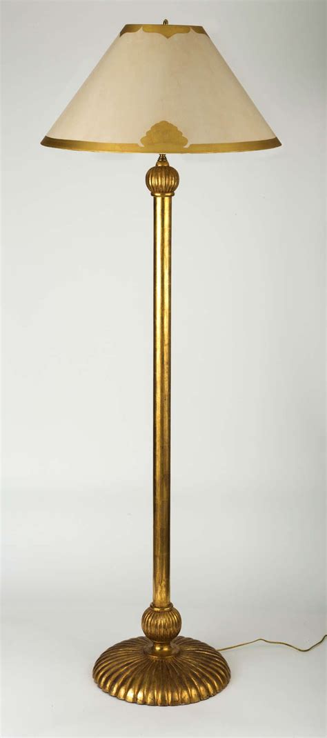 This one measures 30 inches. Simple Tall Gilt Floor Lamp at 1stdibs