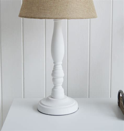 Brentwood White Wooden Table Lamps The White Lighthouse Furniture