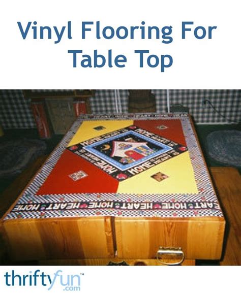 Let glue dry according to instructions on the glue bottle. Vinyl Flooring For Table Top | ThriftyFun