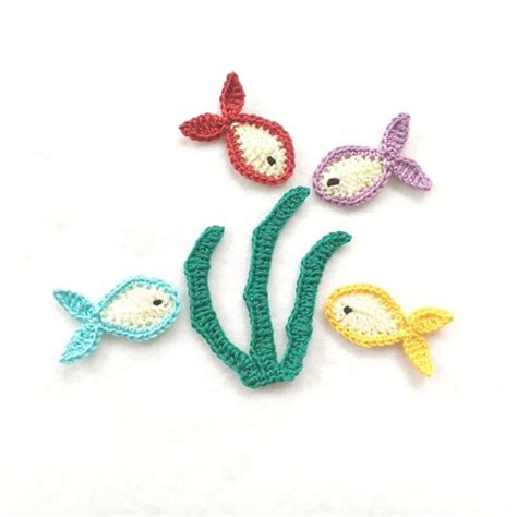 Crochet Starfish Applique Set 6pcssew On Appliques For Etsy