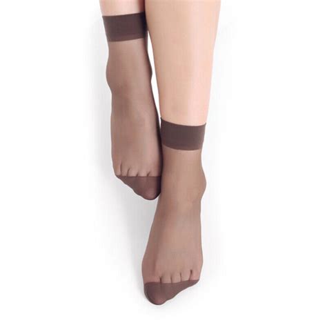 Pairs Women S Ankle Socks Ultra Thin Elastic Sheer Silky Short