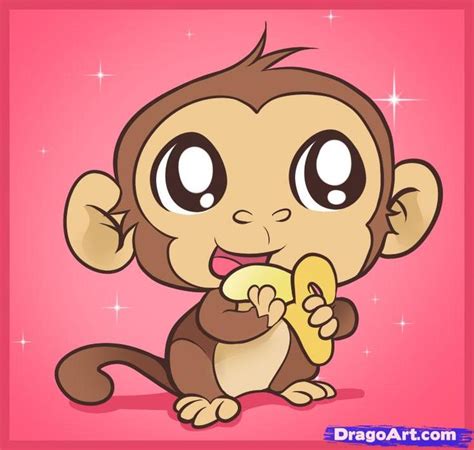Monkey Drawing Cute Monkey Drawing Cartoon Monkey