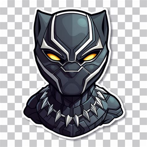 Unleash Adorableness With Chibi Black Panther Head Sticker
