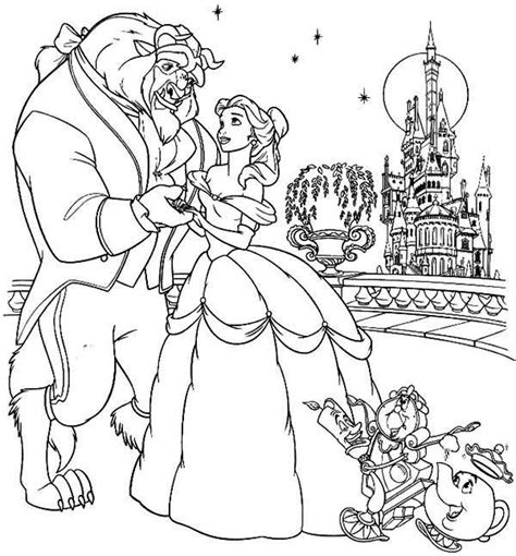 Free Beauty and The Beast Coloring Pages