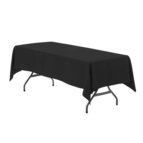 60 X 102 Inch Rectangular Polyester Tablecloth Black Your Chair