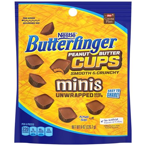 Nestle Butterfinger Peanut Butter Cups Unwrapped Minis 8 Oz Instacart