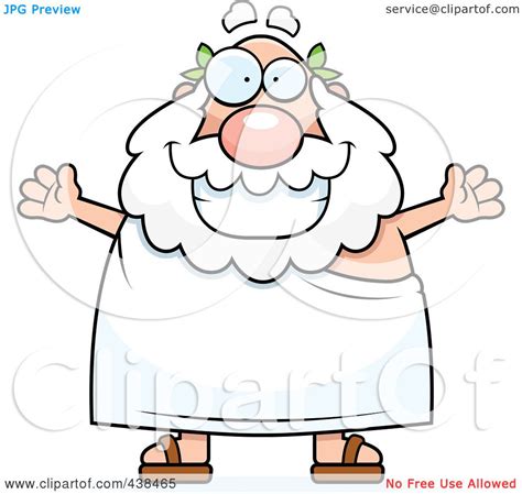 Royalty Free Rf Clipart Illustration Of A Plump Greek Man With Open
