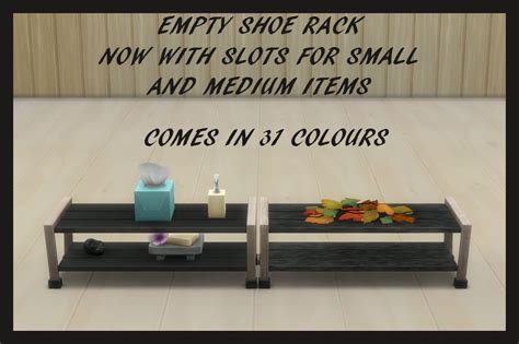Sims 4 Empty Shoe Rack With Slots Shoe Rack Sims 4 Cc Furniture Rack