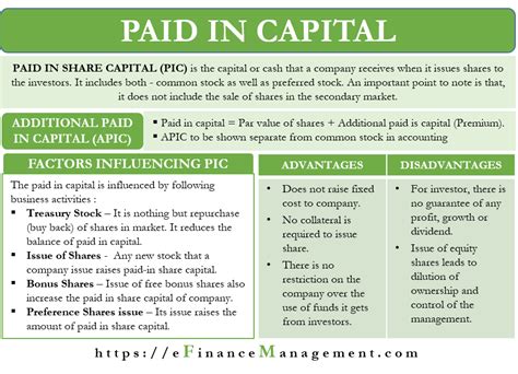 Paid In Capital Meaning Advantages Disadvantages And More