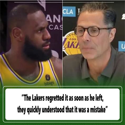 Nba “the Lakers Regretted It As Soon As He Left They Quickly