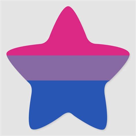 Bisexual Pride Flag Star Sticker Zazzle Bisexual Pride Flag Bi