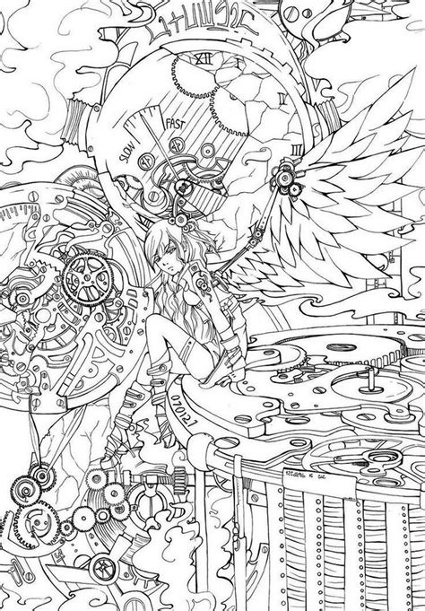 Steampunk Coloring Pages For Adults