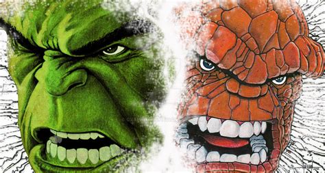 Hulk And Thing By Graphixrob On Deviantart