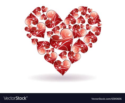 Red Love Hearts Background Royalty Free Vector Image