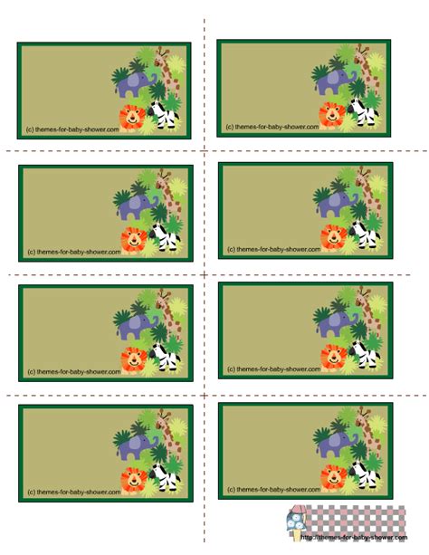 All favors & gifts 쎃. Free Printable Safari Baby Shower Labels - Cliparts.co
