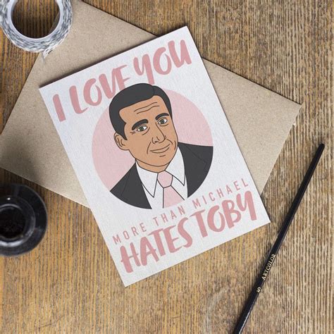 The Office Tv Show Love Card Michael Scott The Office Valentines Office Cards Love Cards
