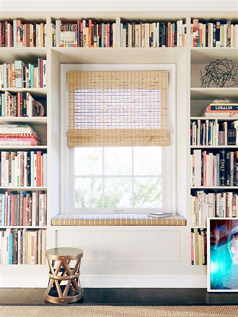 20 Bookshelves Around Windows Ideas
