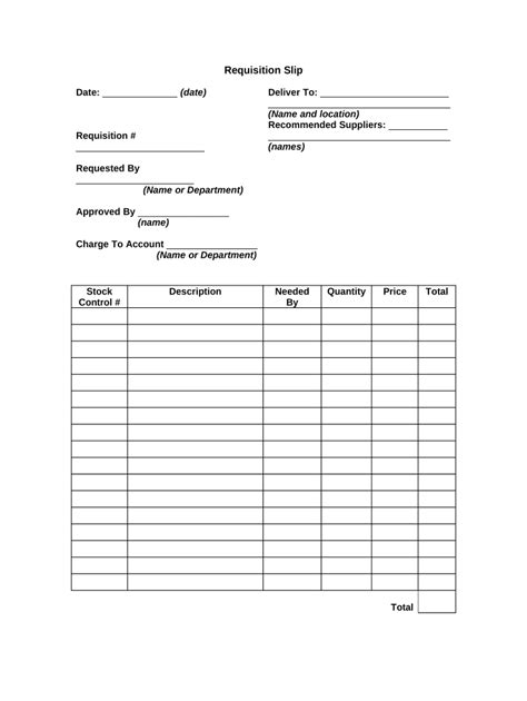 Requisition Slip Form Fill Out And Sign Printable Pdf Template Signnow