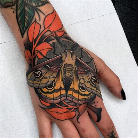 Hand Tattoo For Blacktuliptattoo In Heavyhanderstattoo Traça Moth