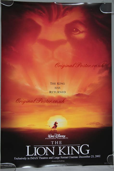 The Lion King Original Vintage Film Poster Original Poster Vintage