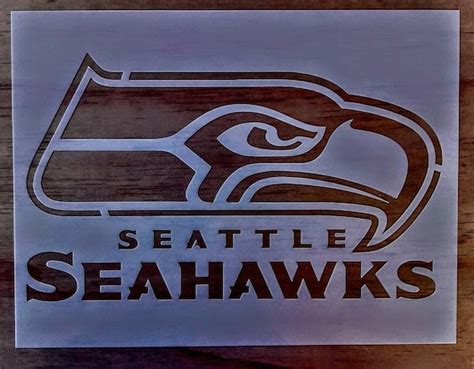 Seahawks Stencil 9x12 Etsy