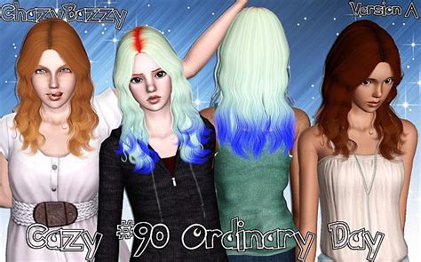 Cazy`s Ordinary Day Hairstyle Retextured By Chazy Bazzy Sims 3 Hairs
