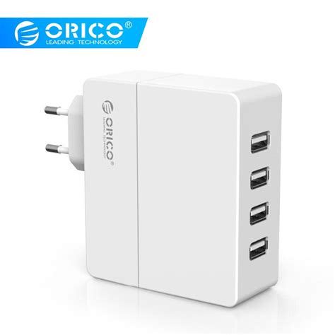 Orico Universal Usb Charger 4 Port 68a Smart Usb Wall Charger Adapter