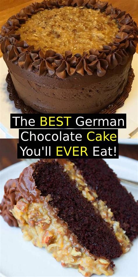 Homemade german chocolate cake is always a favorite. The BEST German Chocolate Cake You'll EVER Eat! #chocolate ...