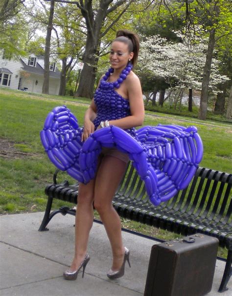 Purple Windy Day Balloon Dress Blowin In The Wind Couture Fashion