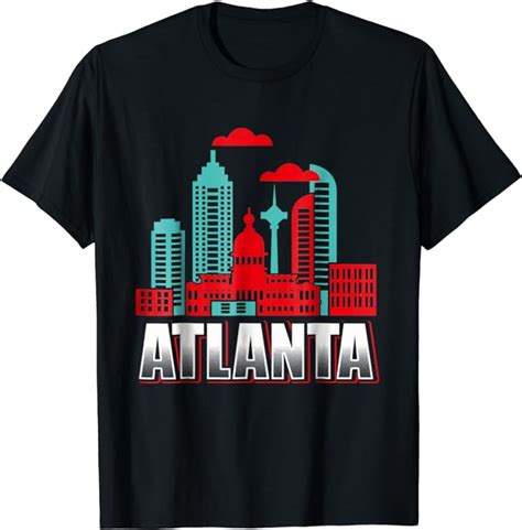 Atlanta T Shirt Funny Atlanta Georgia Skyline Souvenir Tee